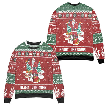 Santa Claus Merry Dartsmas Ugly Christmas Sweater ? Usalast