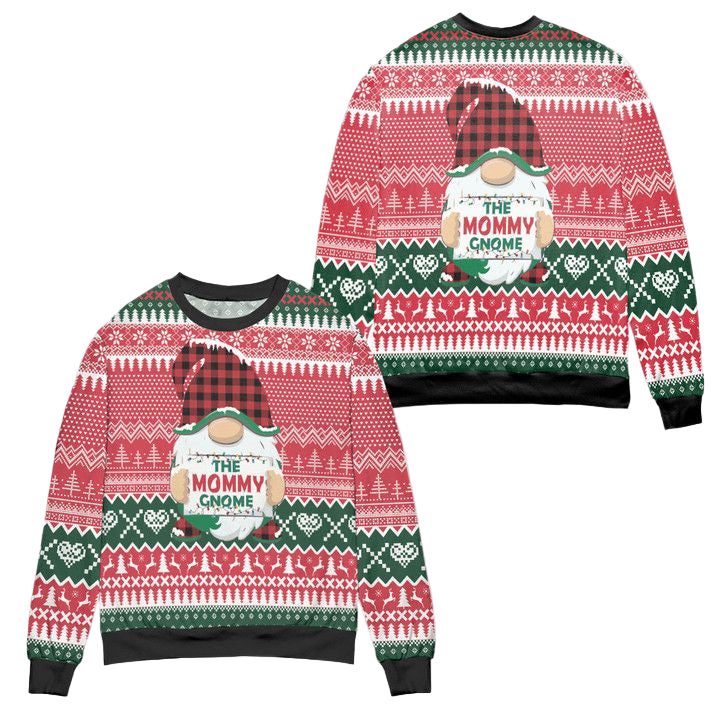 Santa My Mommy Gnome Ugly Christmas Sweater ? Red Green ? Usalast