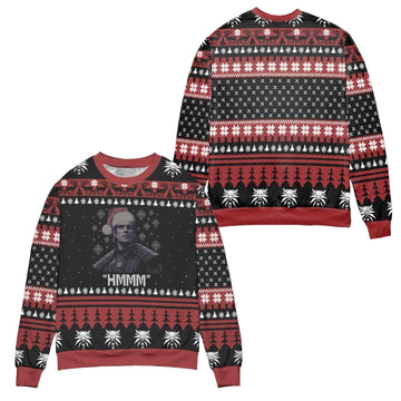 Santa Witcher Hmmm Ugly Christmas Sweater ? Black Red ? Usalast