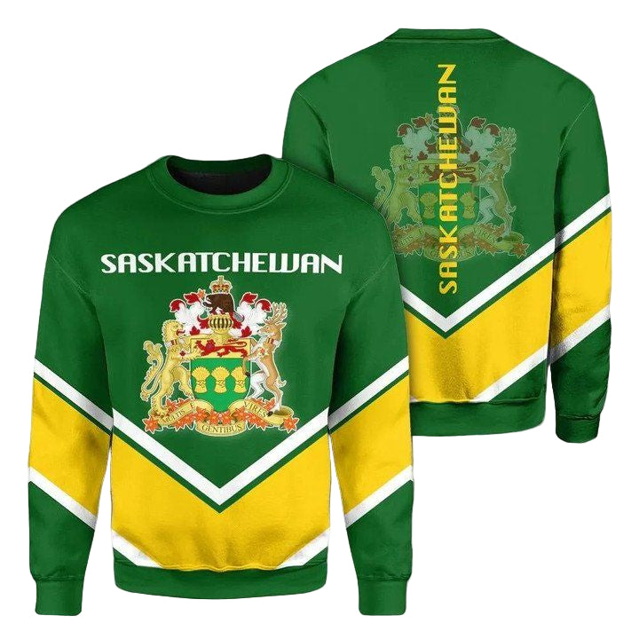 Saskatchewan Coat Of Arms Sweater Lucian Style J5W ? Usalast