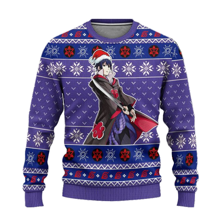 Sasuke Akatsuki Ugly Christmas Sweater Naruto Anime Xmas Gift ? Usalast