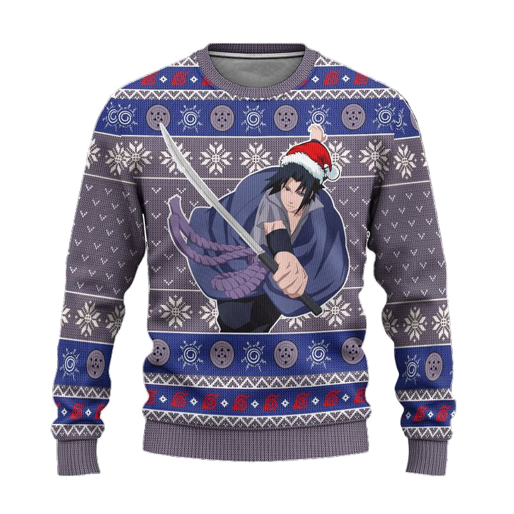 Sasuke Rinnegan Ugly Christmas Sweater Naruto Anime Xmas Gift ? Usalast