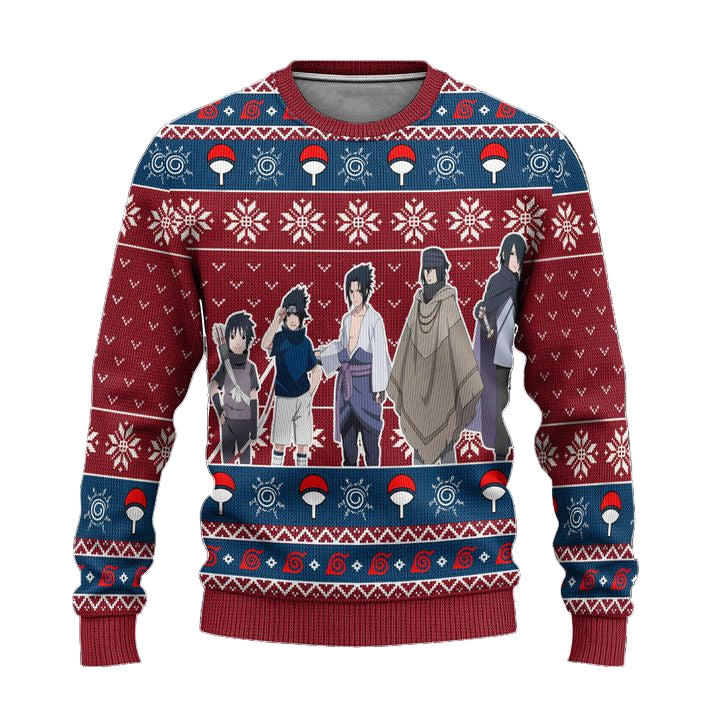 Sasuke Ugly Christmas Sweater Gaiden Naruto Anime Xmas Gift ? Usalast