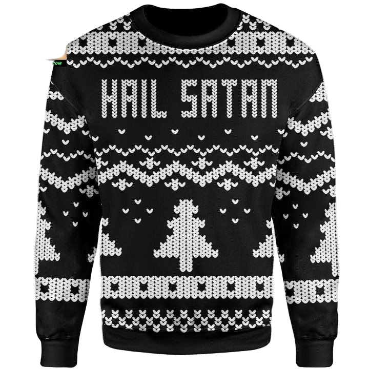 Satanic Christmas Sweater Hail Satan ? Usalast