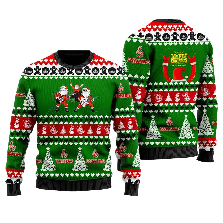 Scorpions Green 3D Ugly Christmas Sweater ? Usalast