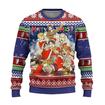 Scout Regiment Attack on Titan Anime Ugly Christmas Sweater Xmas Gift ? Usalast