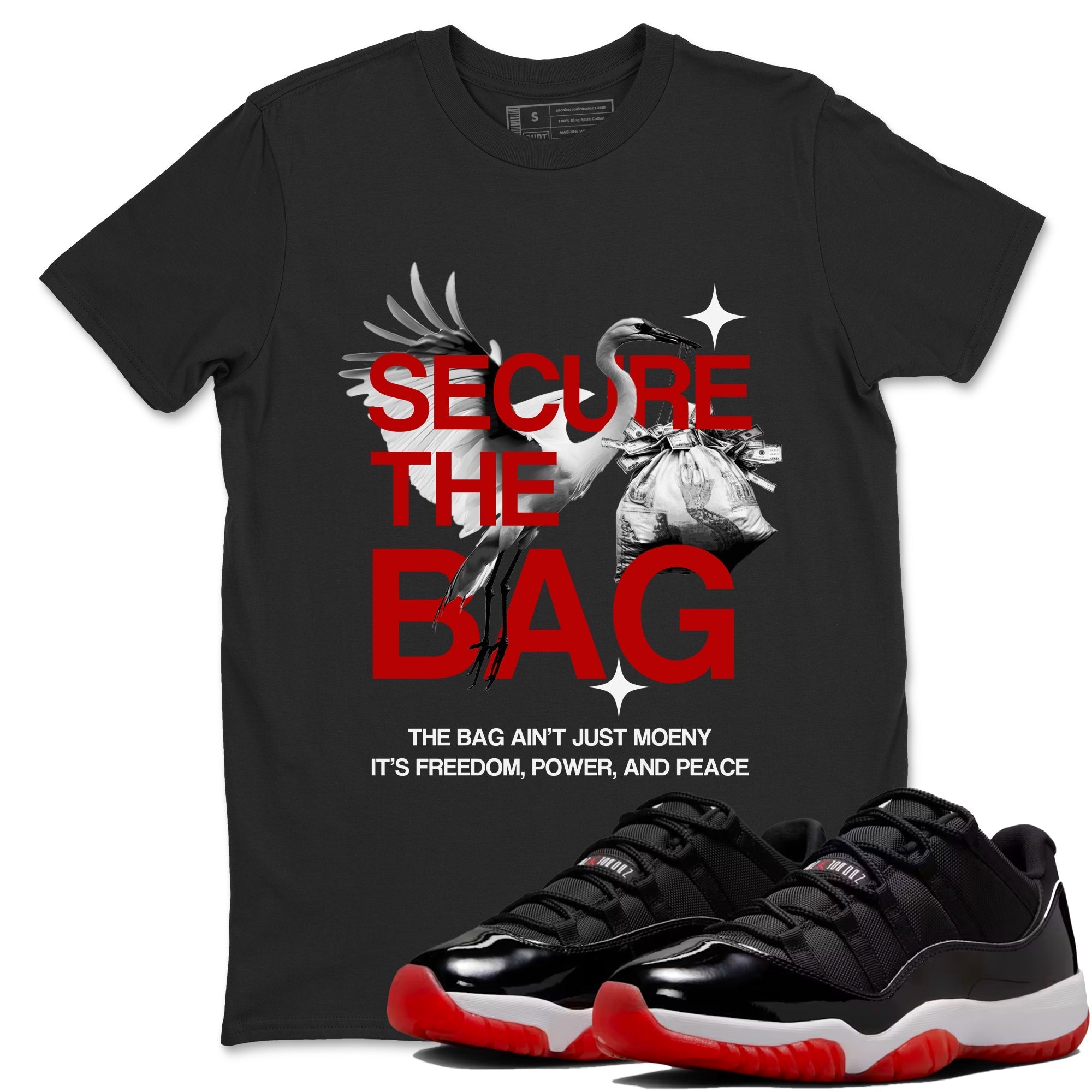 Secure The Bag Sneaker Tees - Air Jordan 11 Bred