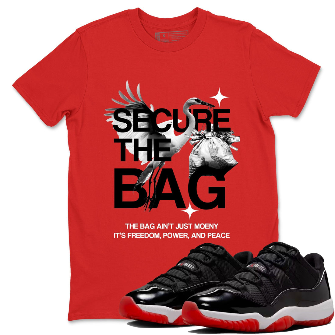 Secure The Bag Sneaker Tees - Air Jordan 11 Bred