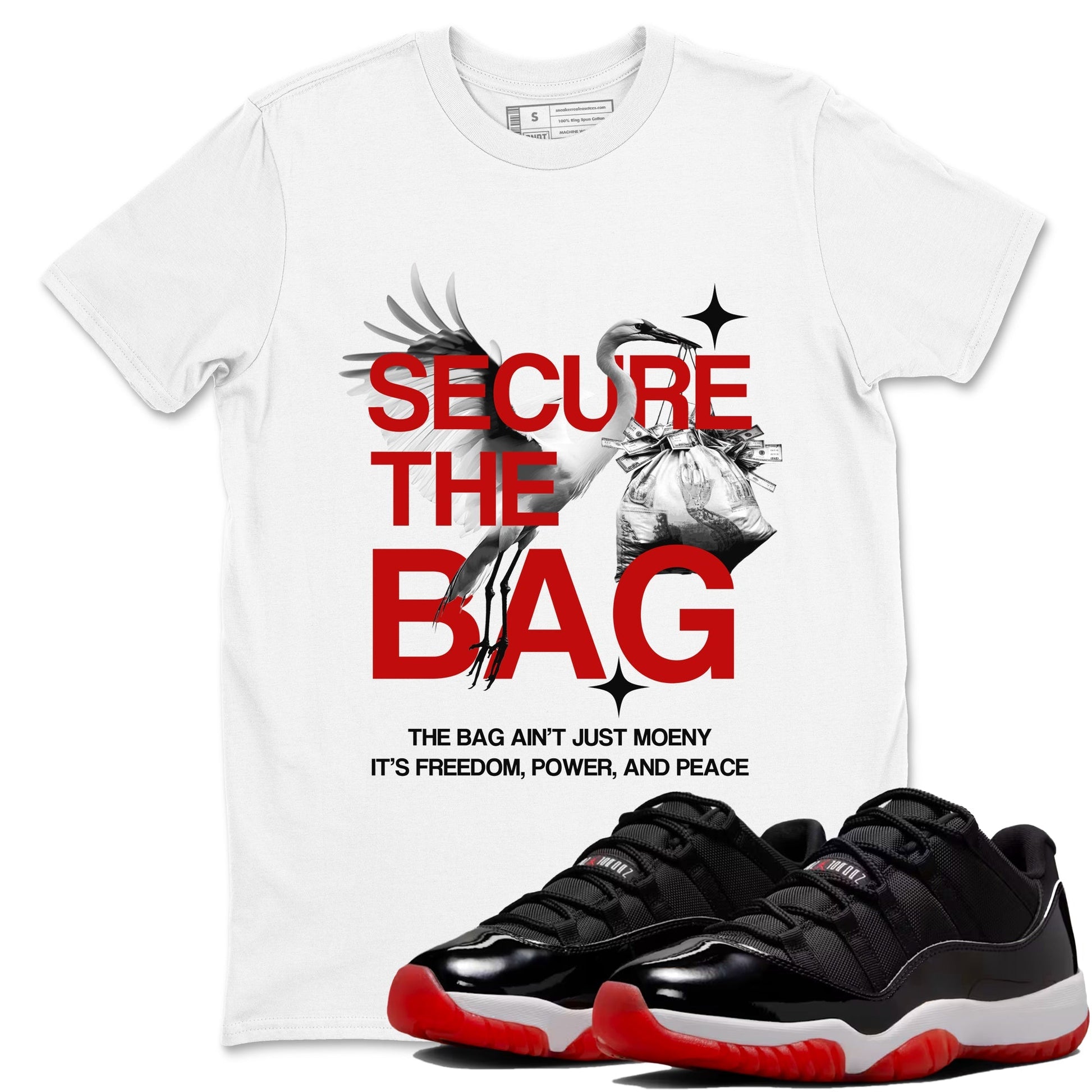 Secure The Bag Sneaker Tees - Air Jordan 11 Bred