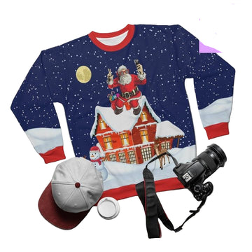 Selife Santa Merry Taking Selfie 3d Ugly Christmas Sweater ? Usalast
