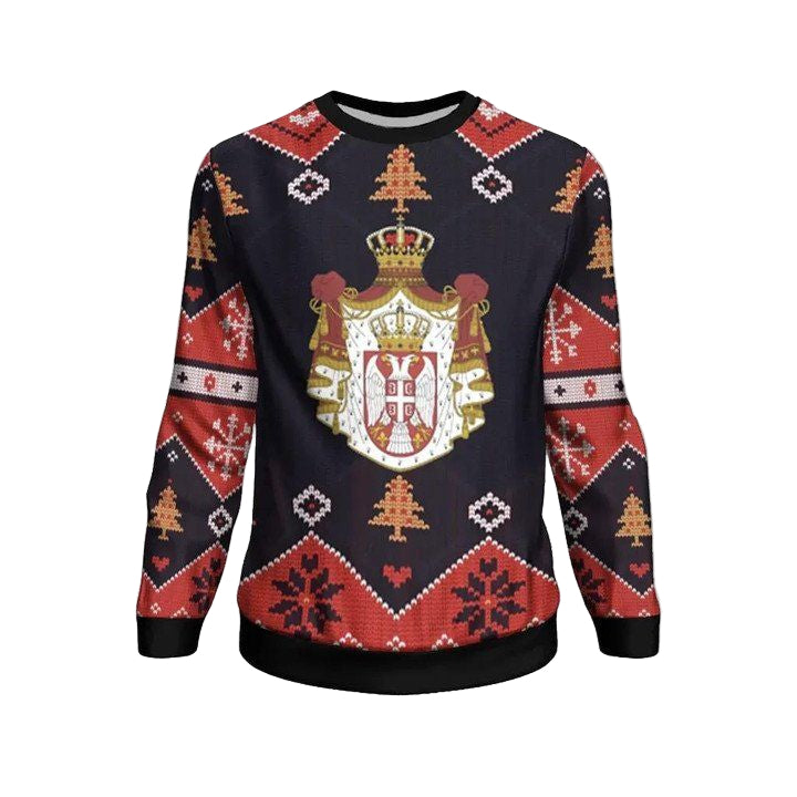 Serbia Christmas Sweater ? Santa Claus Ho Ho Ho ? Bn1810 ? Usalast