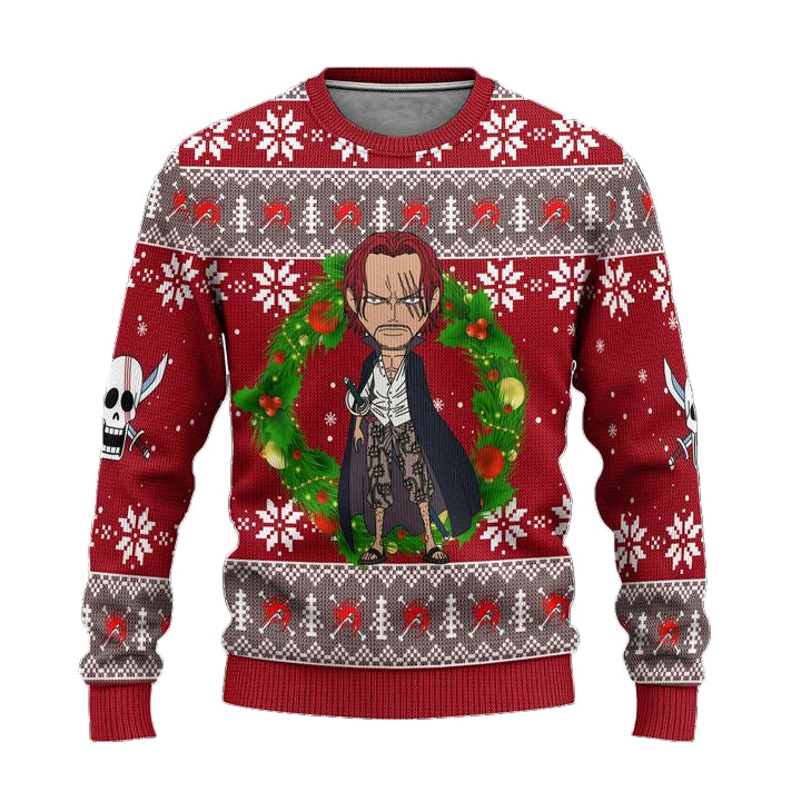Shanks One Piece Anime Ugly Christmas Sweater Xmas Gift ? Usalast