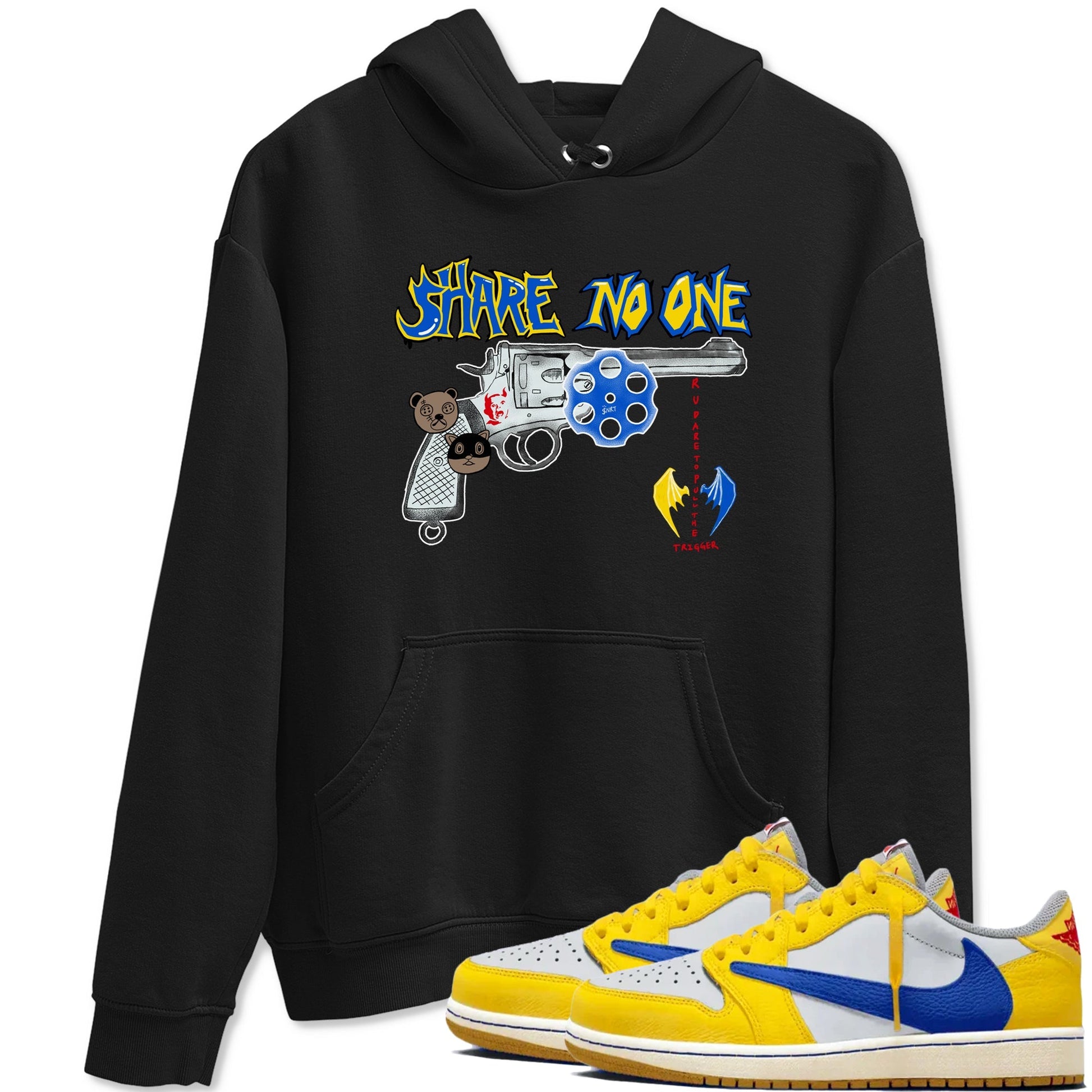 Share No One Sneaker Tees - Air Jordan 1 Travis Scott Canary