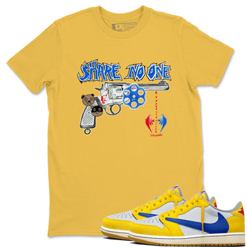 Share No One Sneaker Tees - Air Jordan 1 Travis Scott Canary