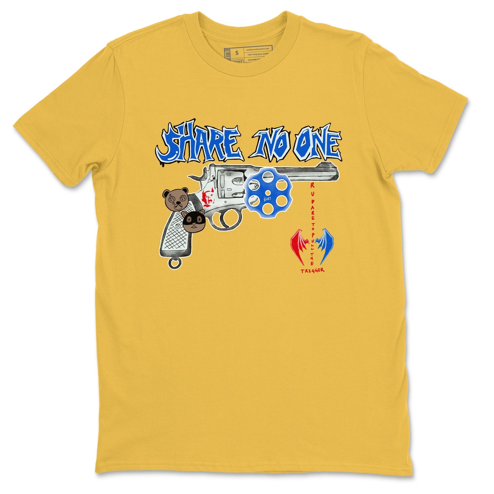 Share No One Sneaker Tees - Air Jordan 1 Travis Scott Canary
