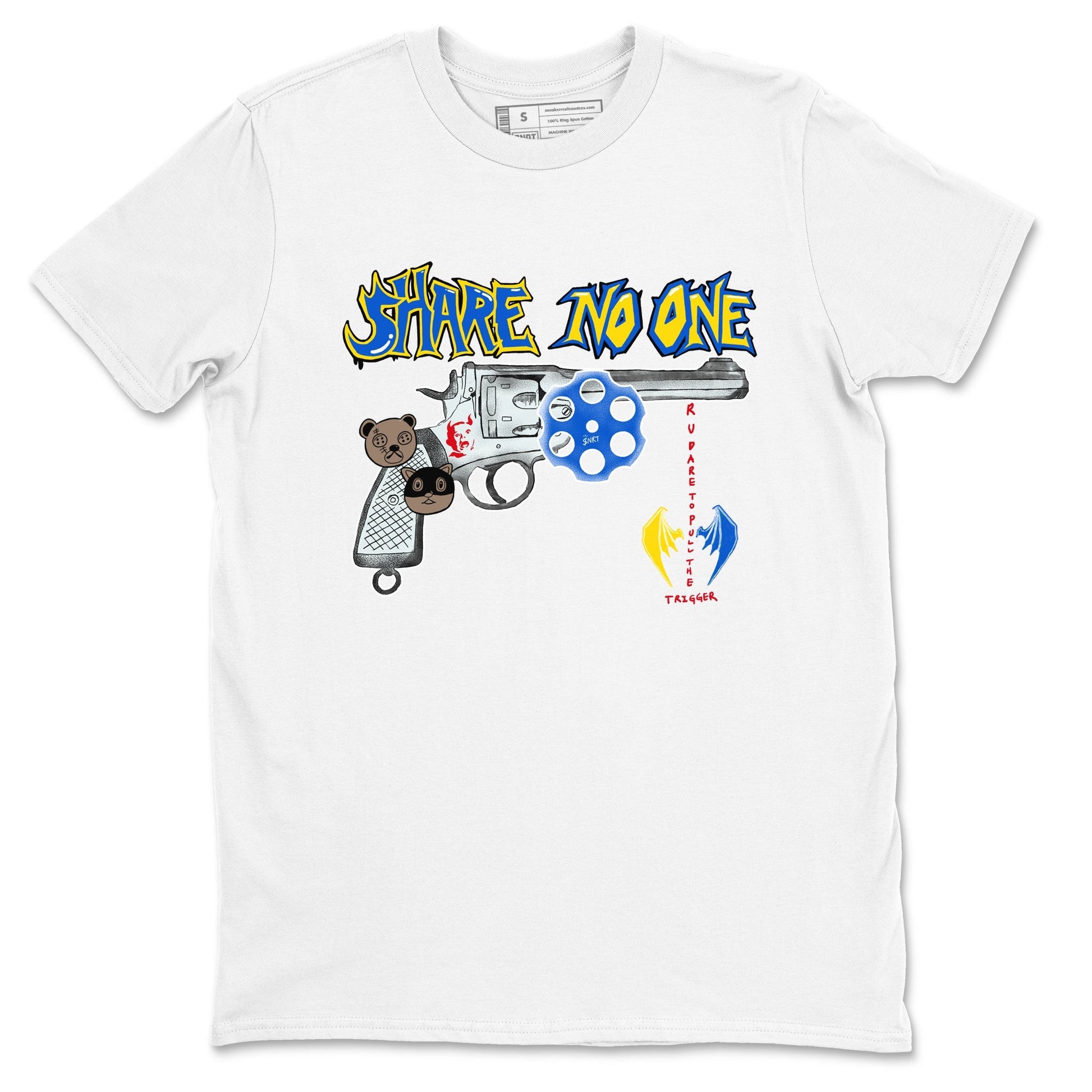 Share No One Sneaker Tees - Air Jordan 1 Travis Scott Canary
