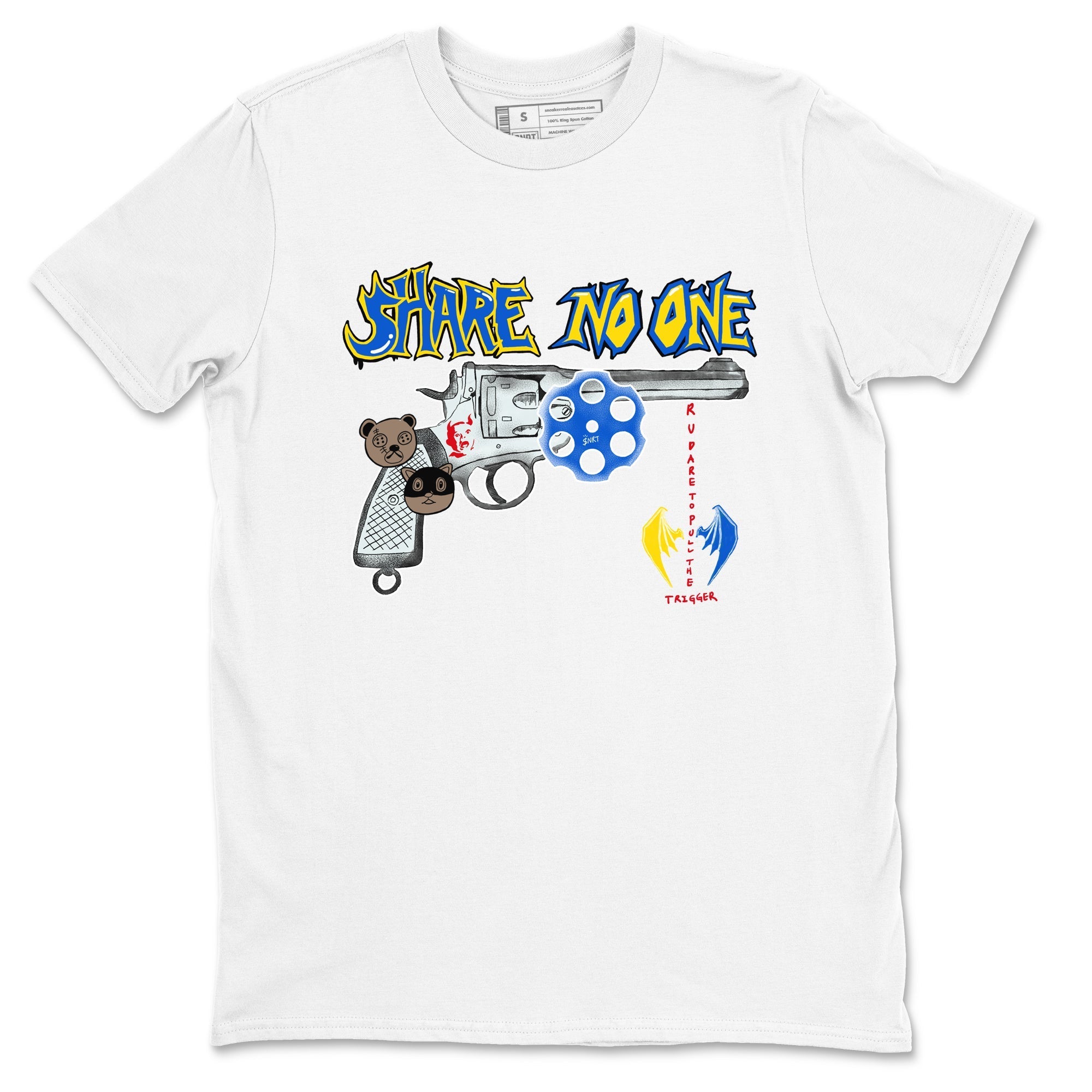 Share No One Sneaker Tees - Air Jordan 1 Travis Scott Canary