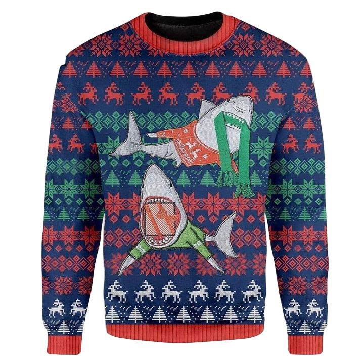 Shark Christmas Personalized Unisex Christmas 3D Sweater ? Usalast