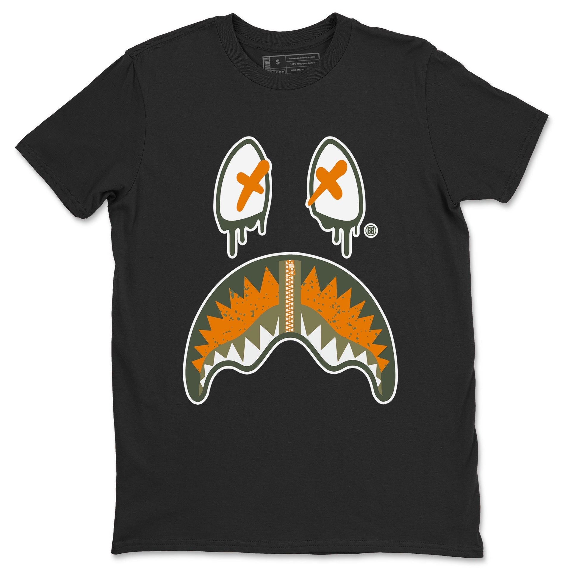 Shark Face Sneaker Tees - Air Jordan 5 Olive