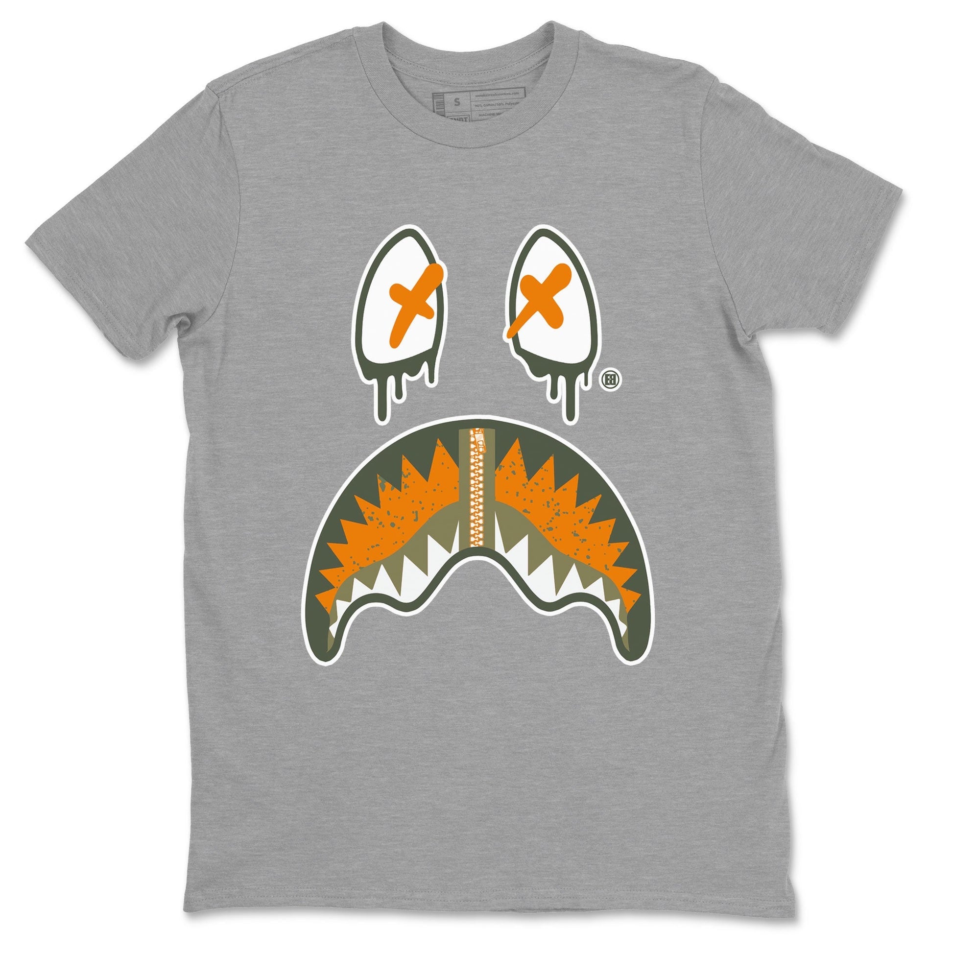 Shark Face Sneaker Tees - Air Jordan 5 Olive