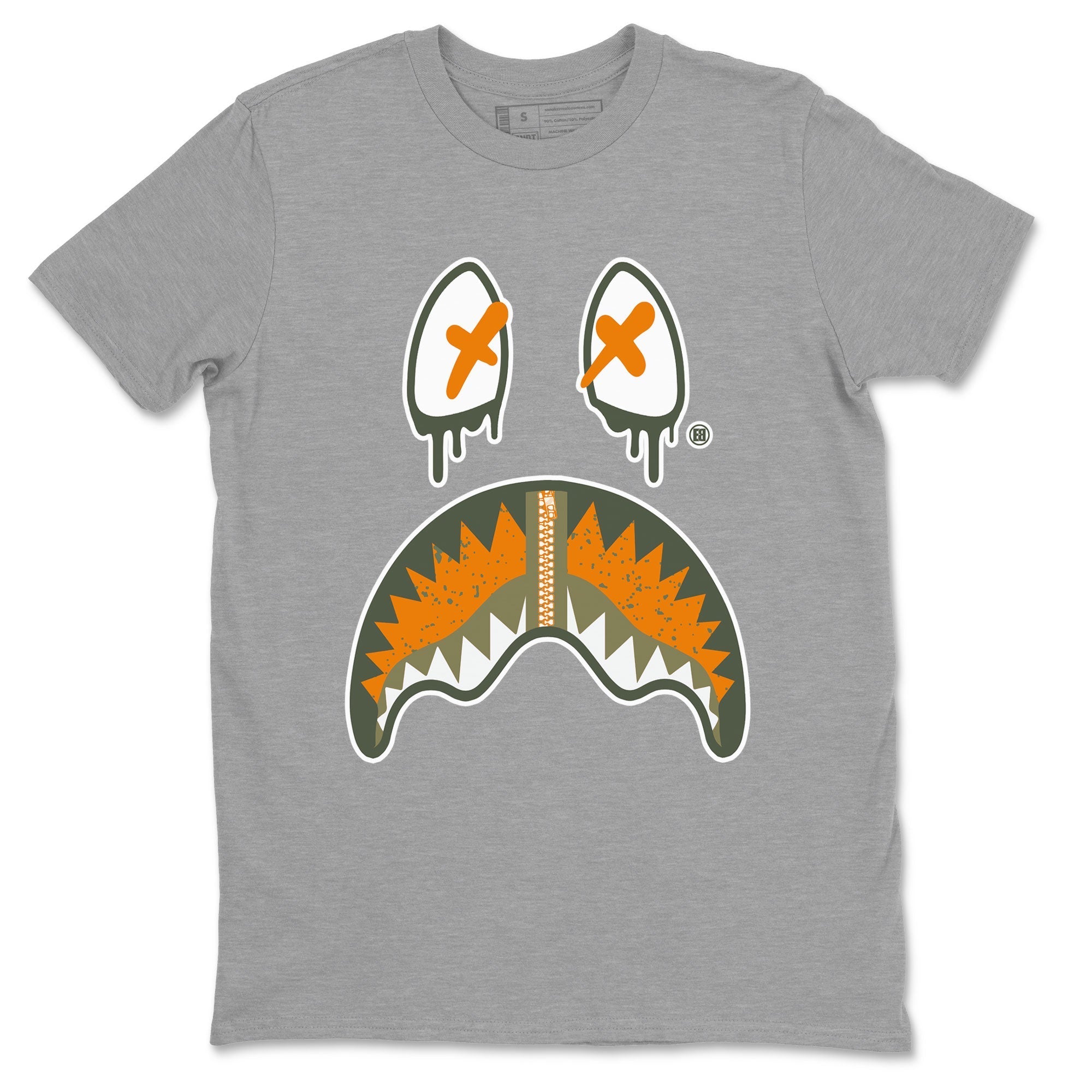 Shark Face Sneaker Tees - Air Jordan 5 Olive