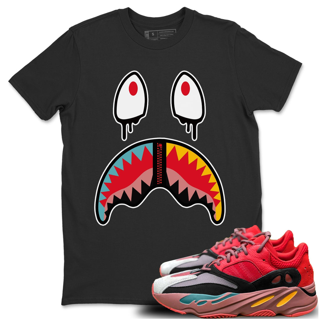 Shark Face Unisex Tops - Yeezy 700 Hi-Res Red