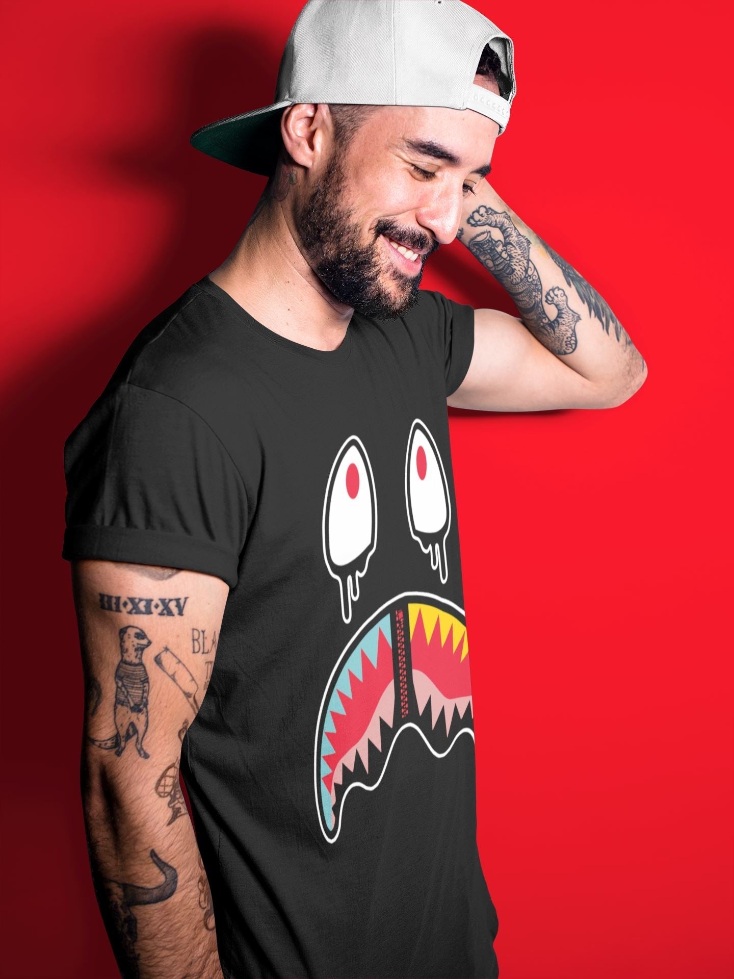 Shark Face Unisex Tops - Yeezy 700 Hi-Res Red
