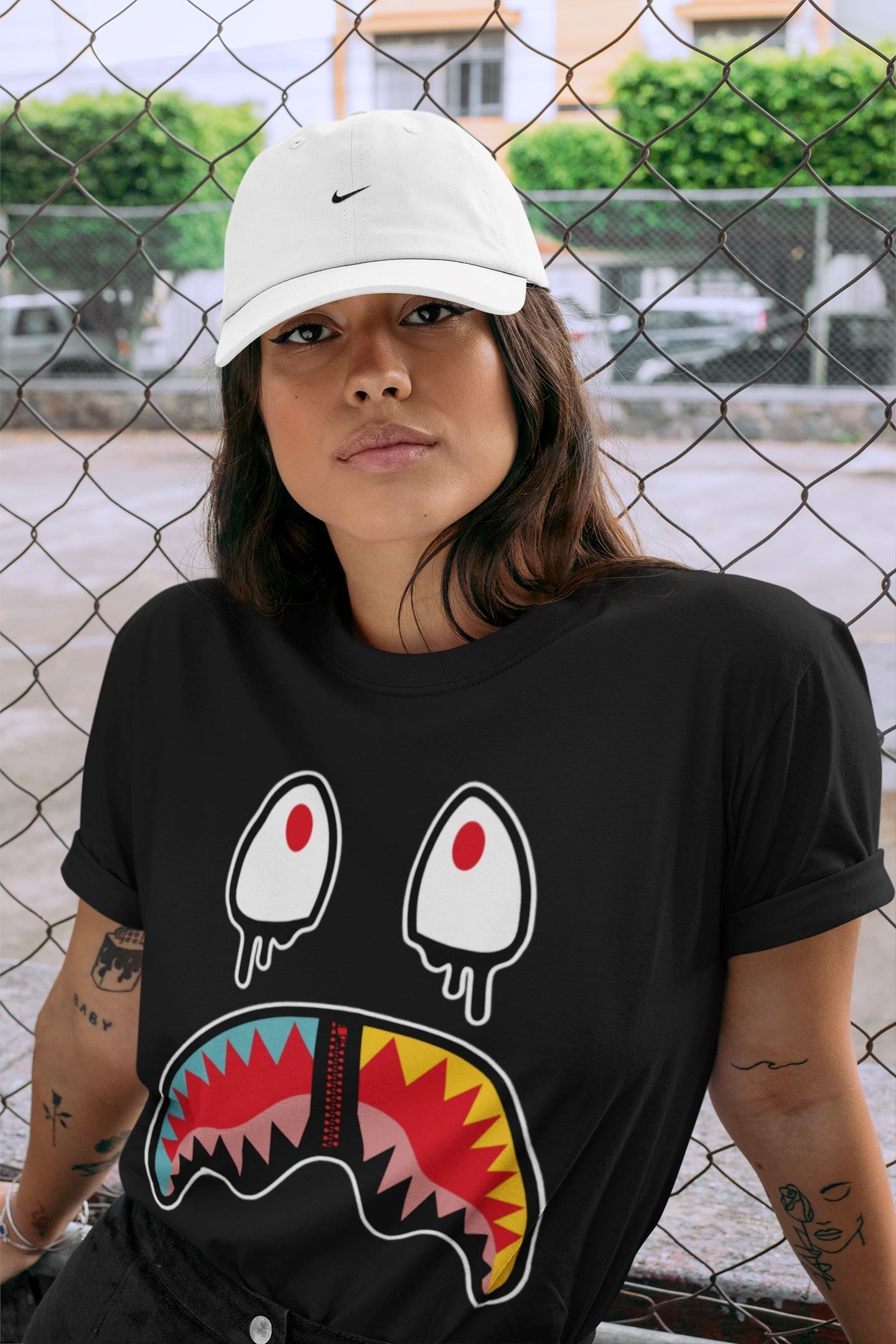 Shark Face Unisex Tops - Yeezy 700 Hi-Res Red