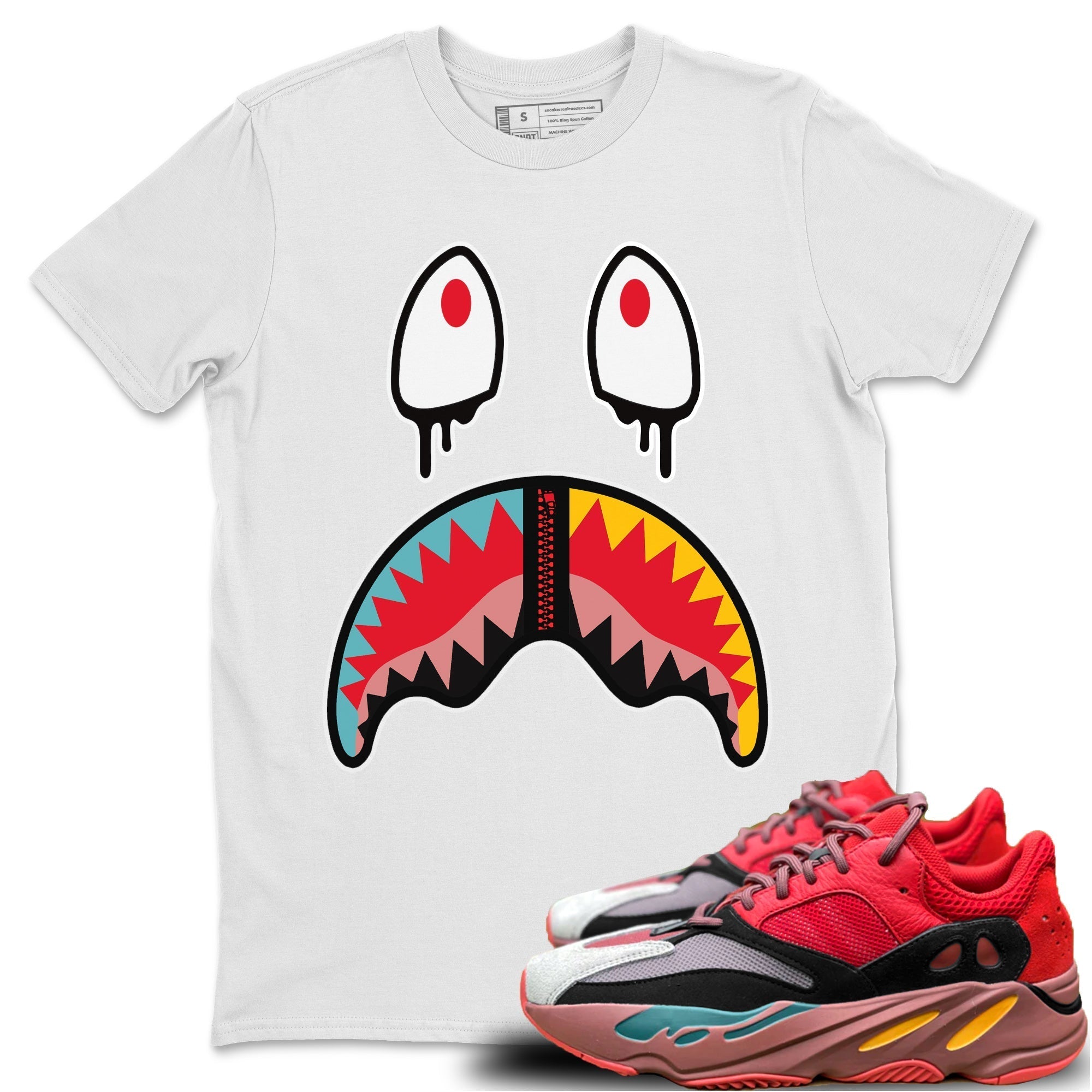 Shark Face Unisex Tops - Yeezy 700 Hi-Res Red