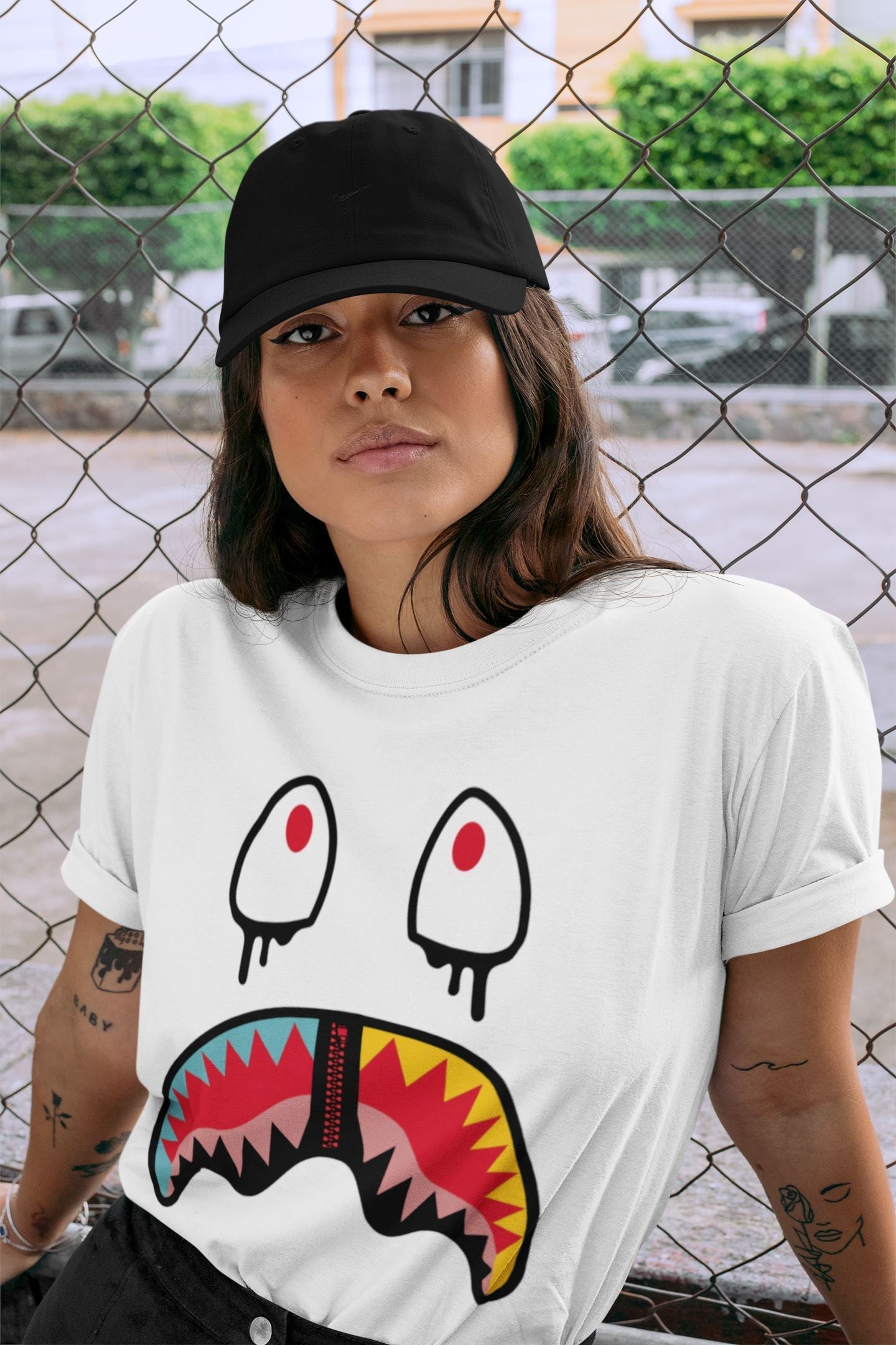 Shark Face Unisex Tops - Yeezy 700 Hi-Res Red