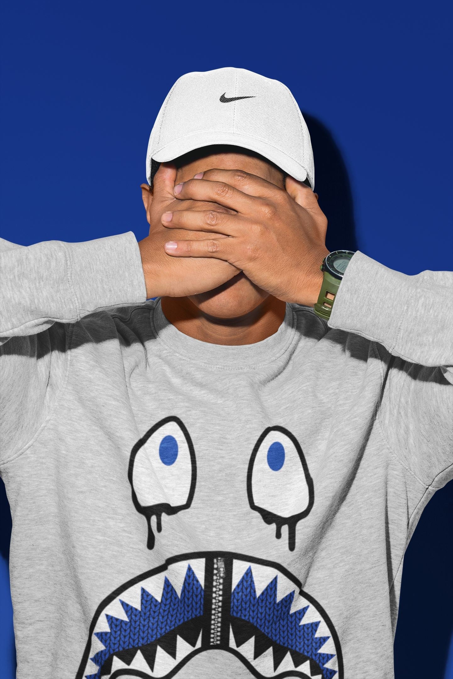 Shark Face Unisex Tops - Yeezy 350 Dazzling Blue