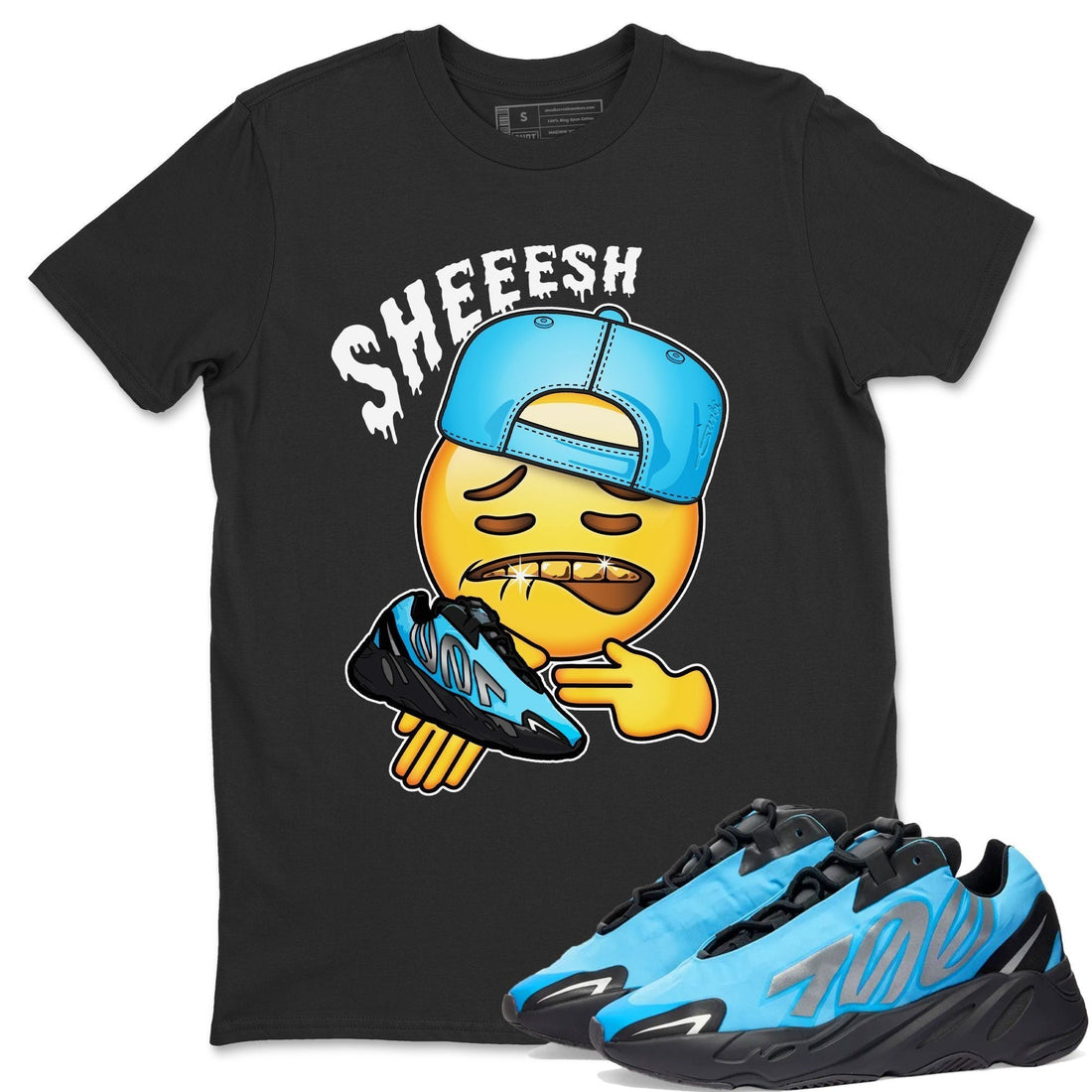Sheesh Unisex Tops - Yeezy 700 Bright Cyan
