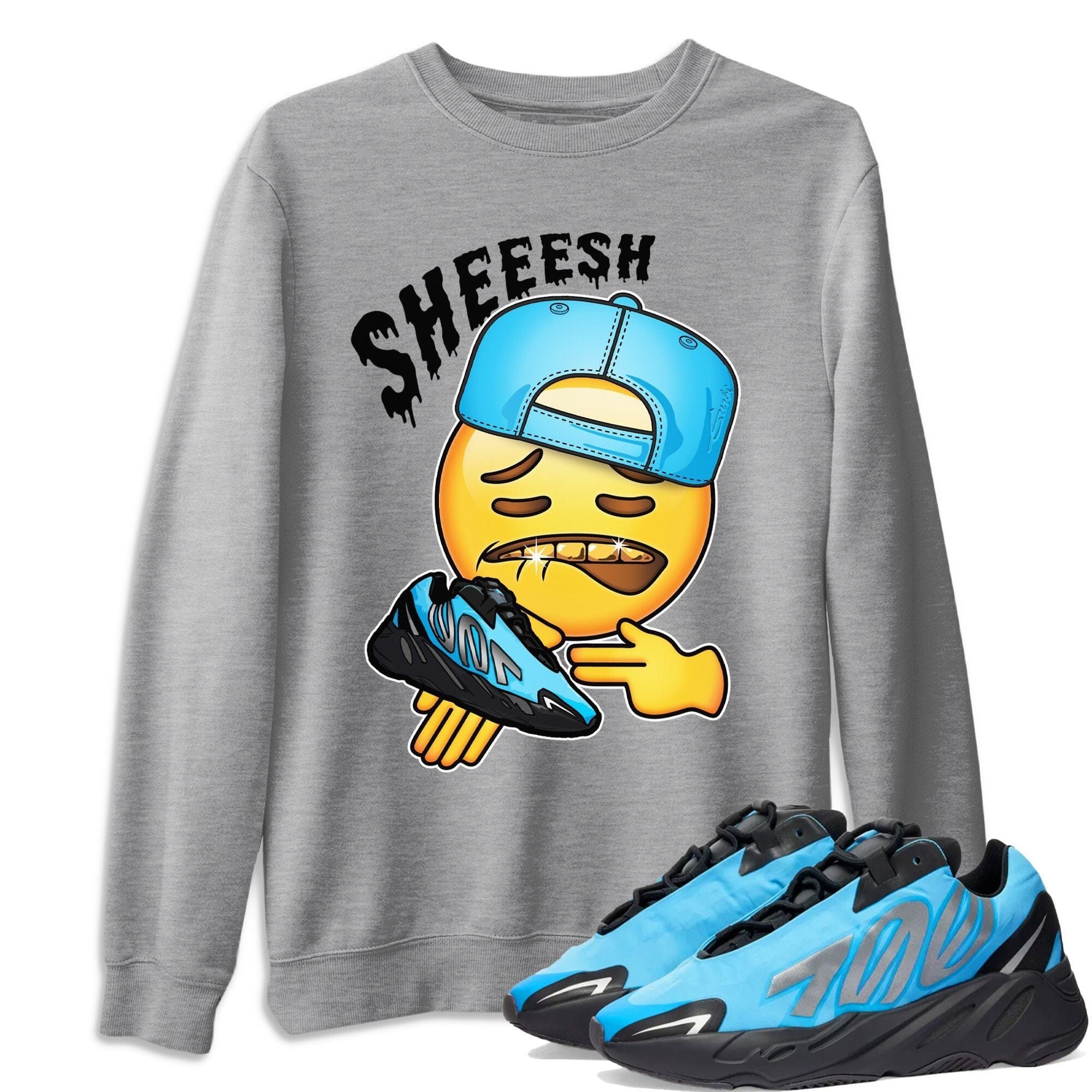 Sheesh Unisex Tops - Yeezy 700 Bright Cyan