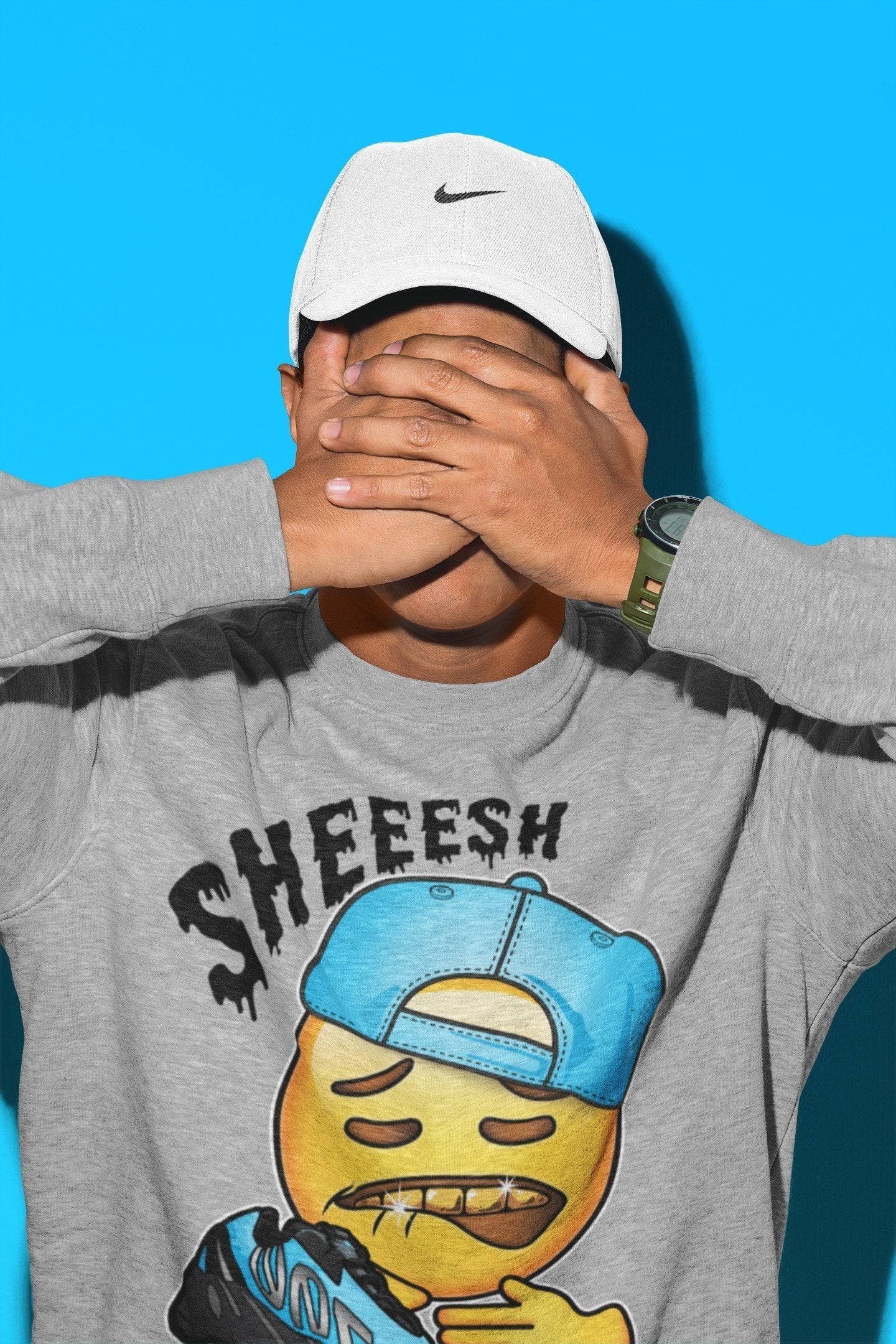 Sheesh Unisex Tops - Yeezy 700 Bright Cyan