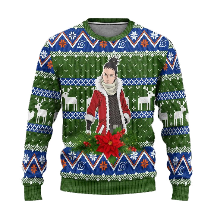 Shikamaru Nara Ugly Christmas Sweater Custom Naruto Anime Xmas Gift ? Usalast