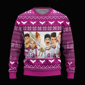Shiratorizawa Academy Ugly Christmas Sweater Haikyuu Anime Xmas Gift ? Usalast