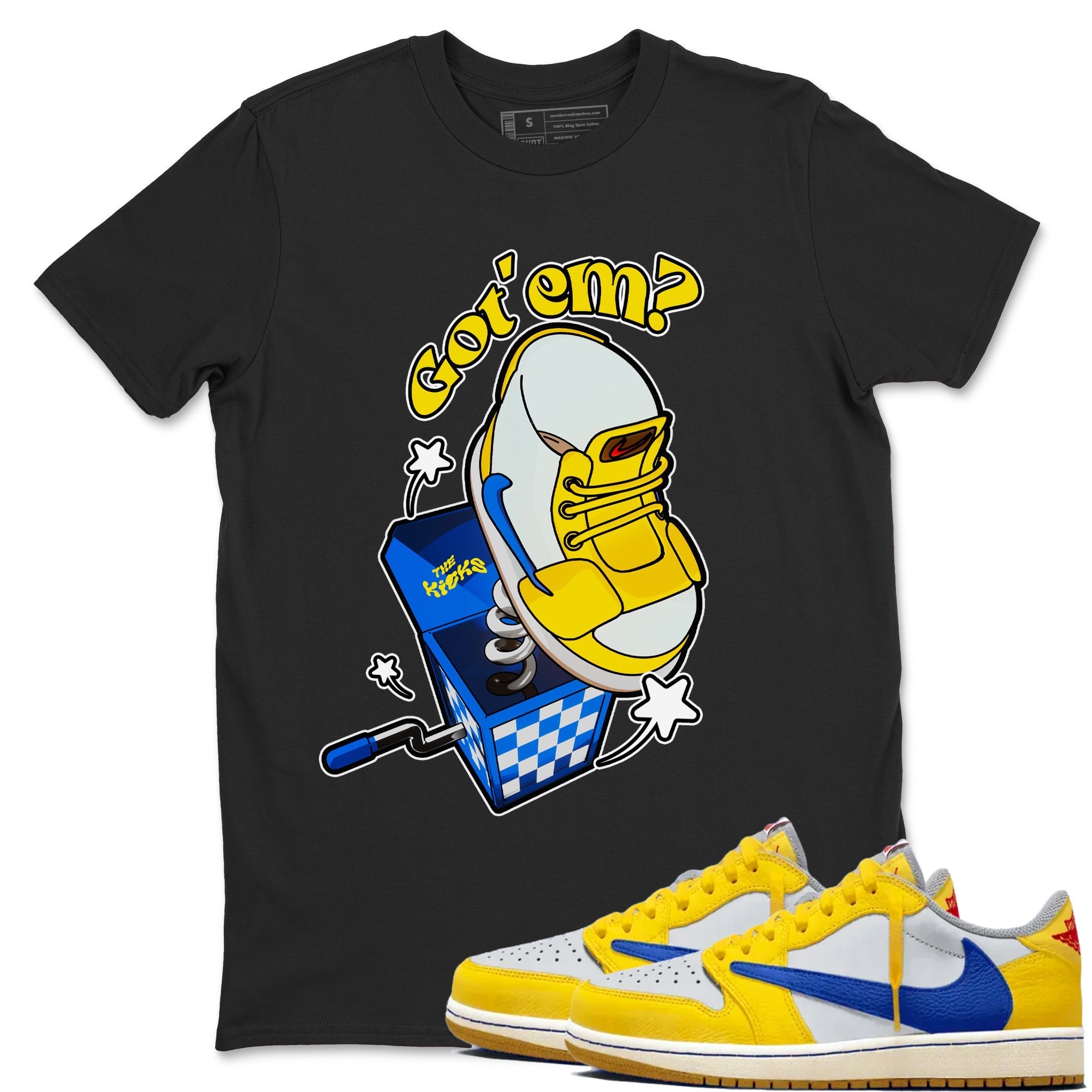 Shoe In The Box Sneaker Tees - Air Jordan 1 Travis Scott Canary