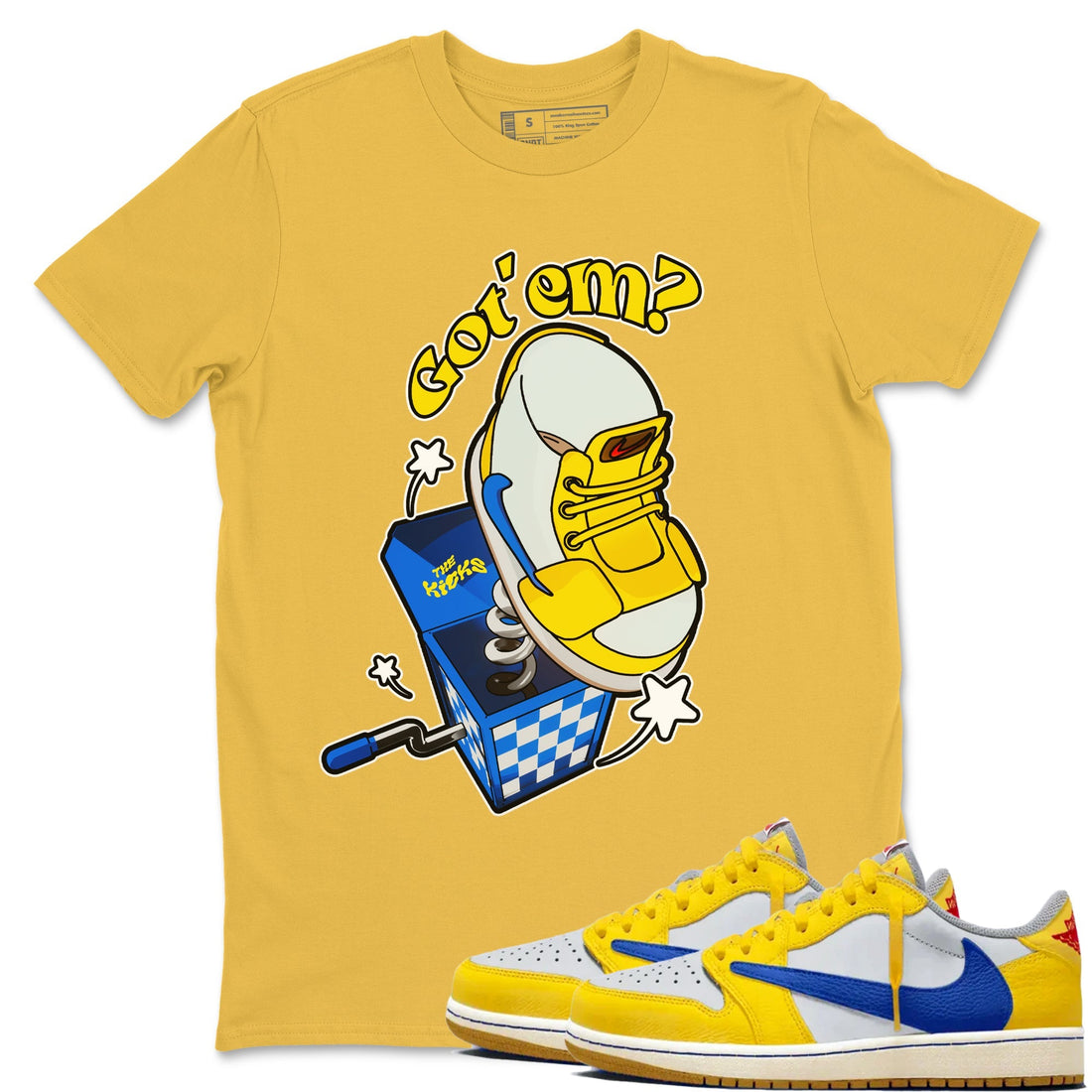 Shoe In The Box Sneaker Tees - Air Jordan 1 Travis Scott Canary