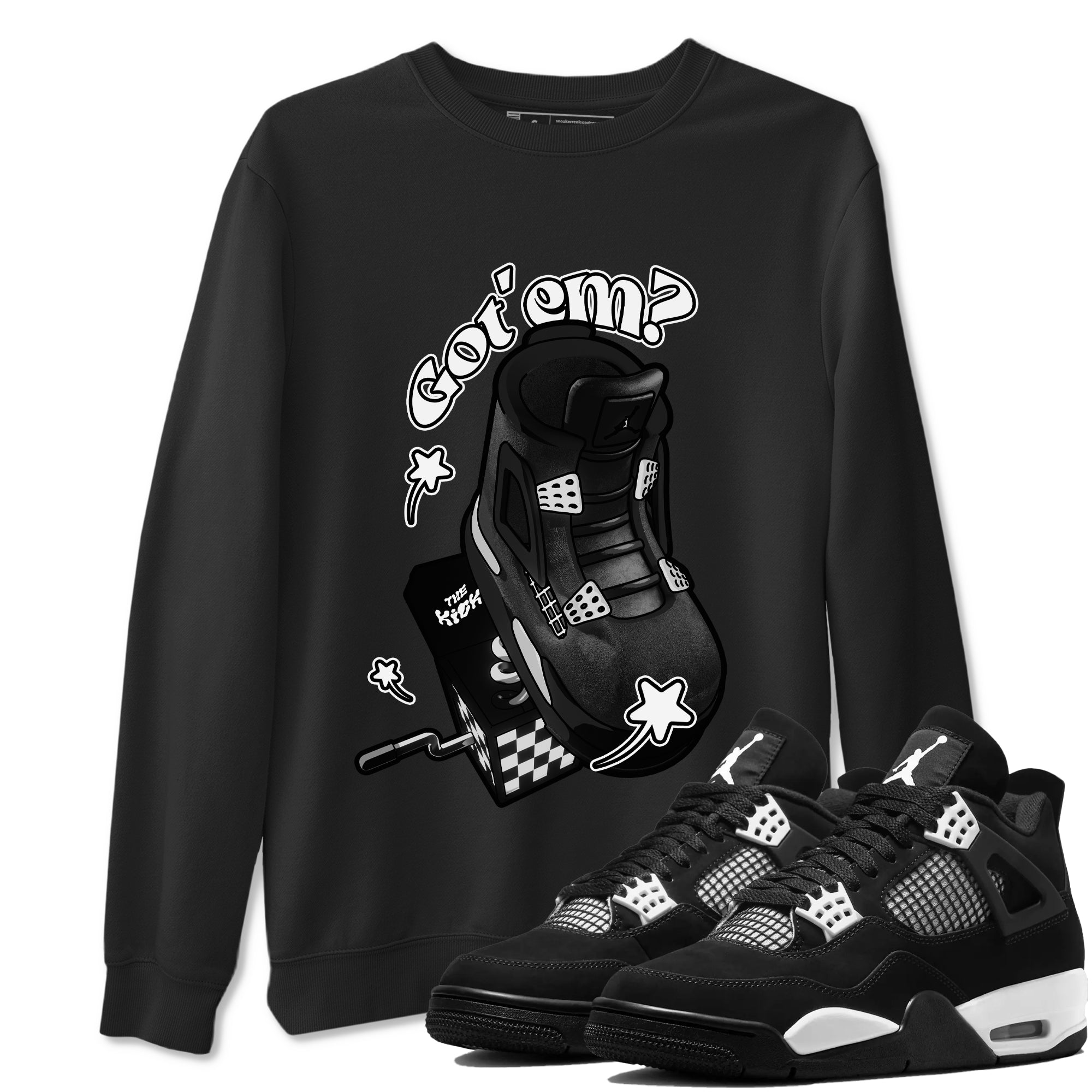 Shoe In The Box Sneaker Tees - Air Jordan 4 White Thunder