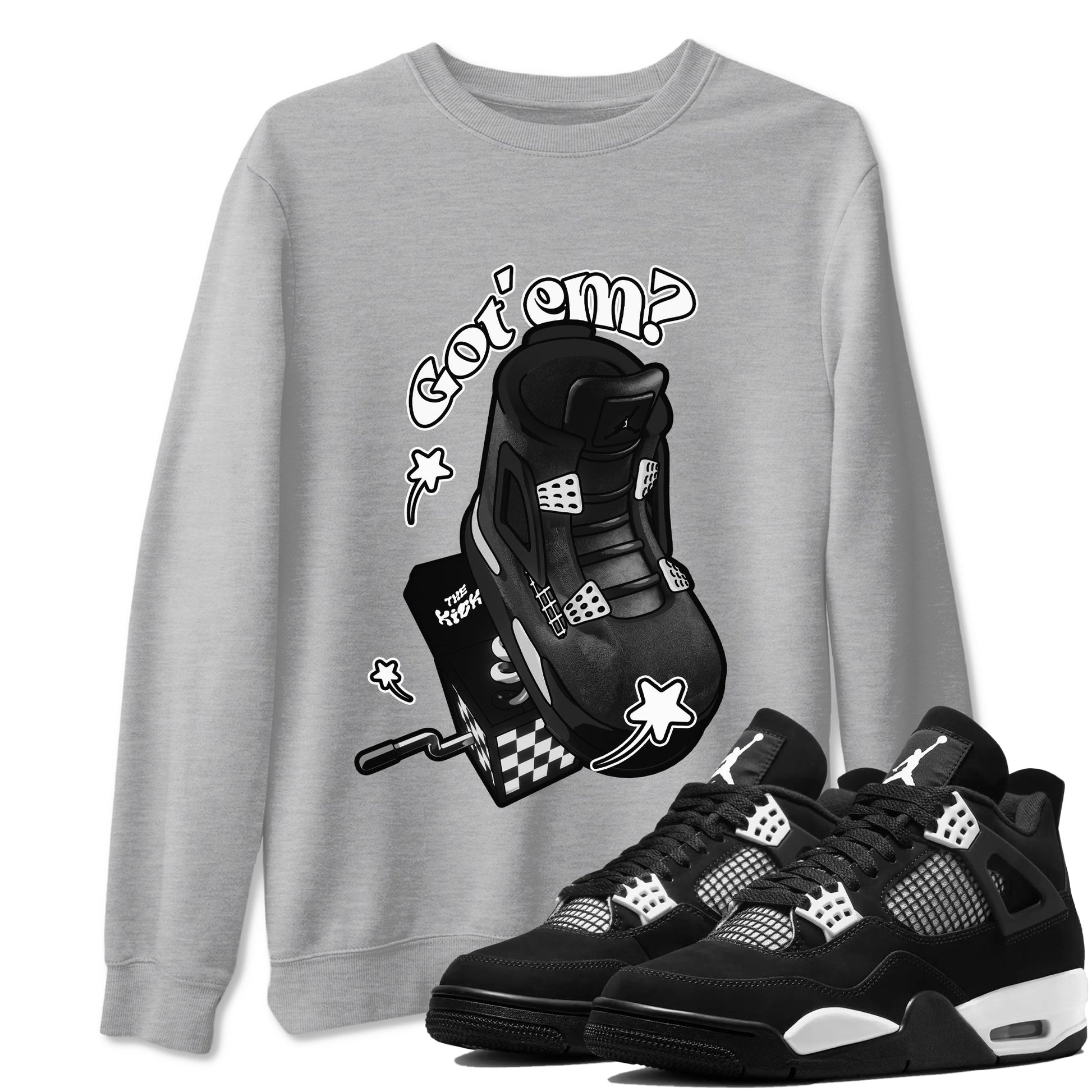 Shoe In The Box Sneaker Tees - Air Jordan 4 White Thunder