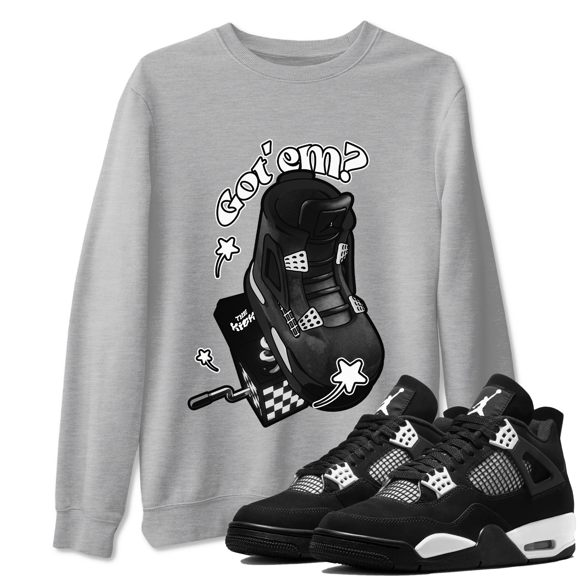 Shoe In The Box Sneaker Tees - Air Jordan 4 White Thunder