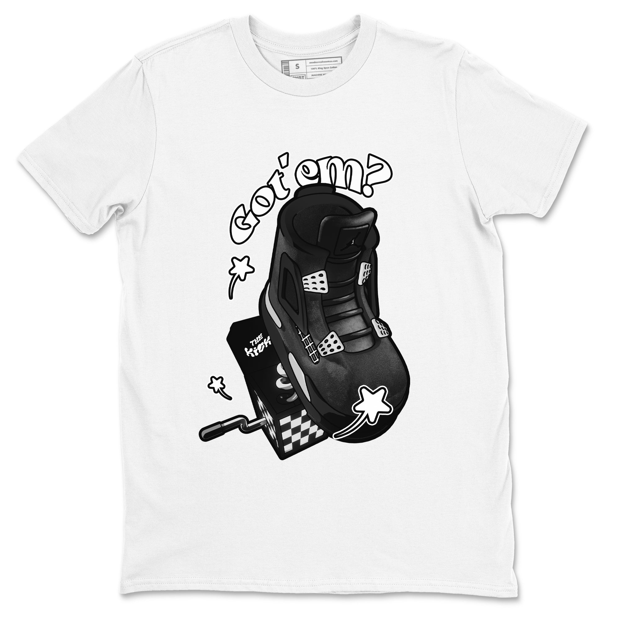 Shoe In The Box Sneaker Tees - Air Jordan 4 White Thunder