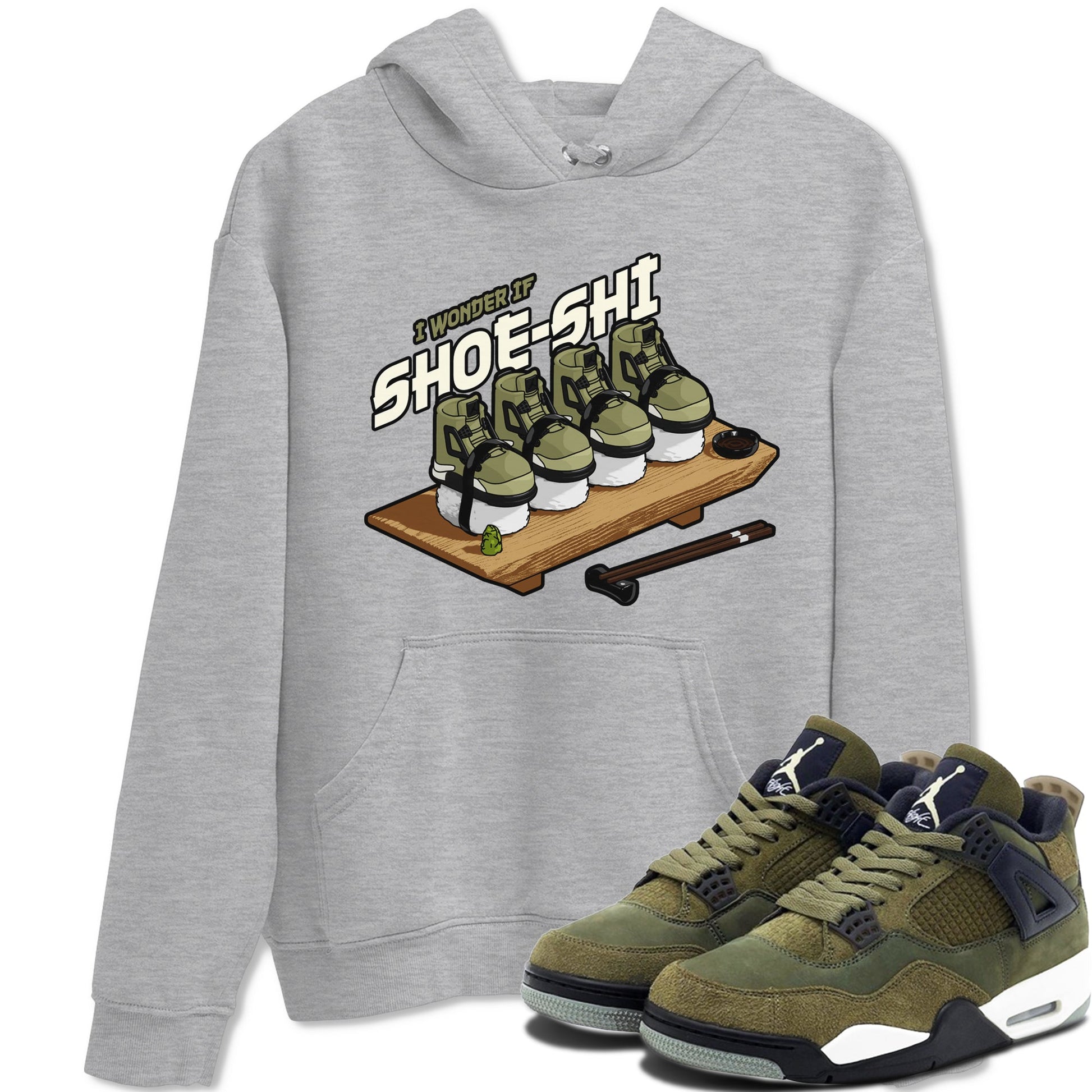 Shoe-Shi Sneaker Tee - Air Jordan 4 Medium Olive