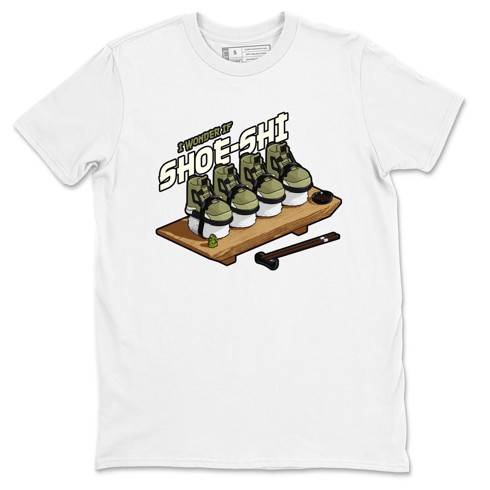Shoe-Shi Sneaker Tee - Air Jordan 4 Medium Olive