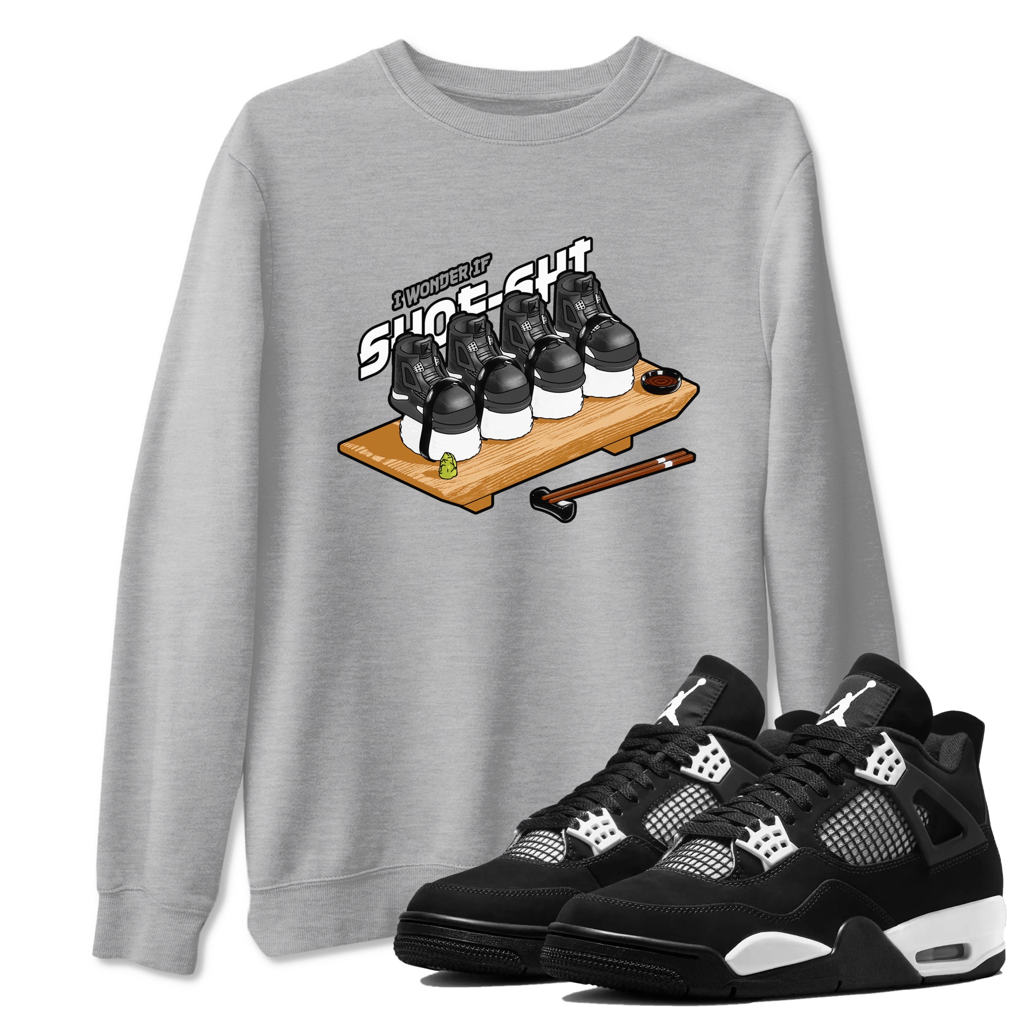 Shoe-Shi Sneaker Tees - Air Jordan 4 White Thunder