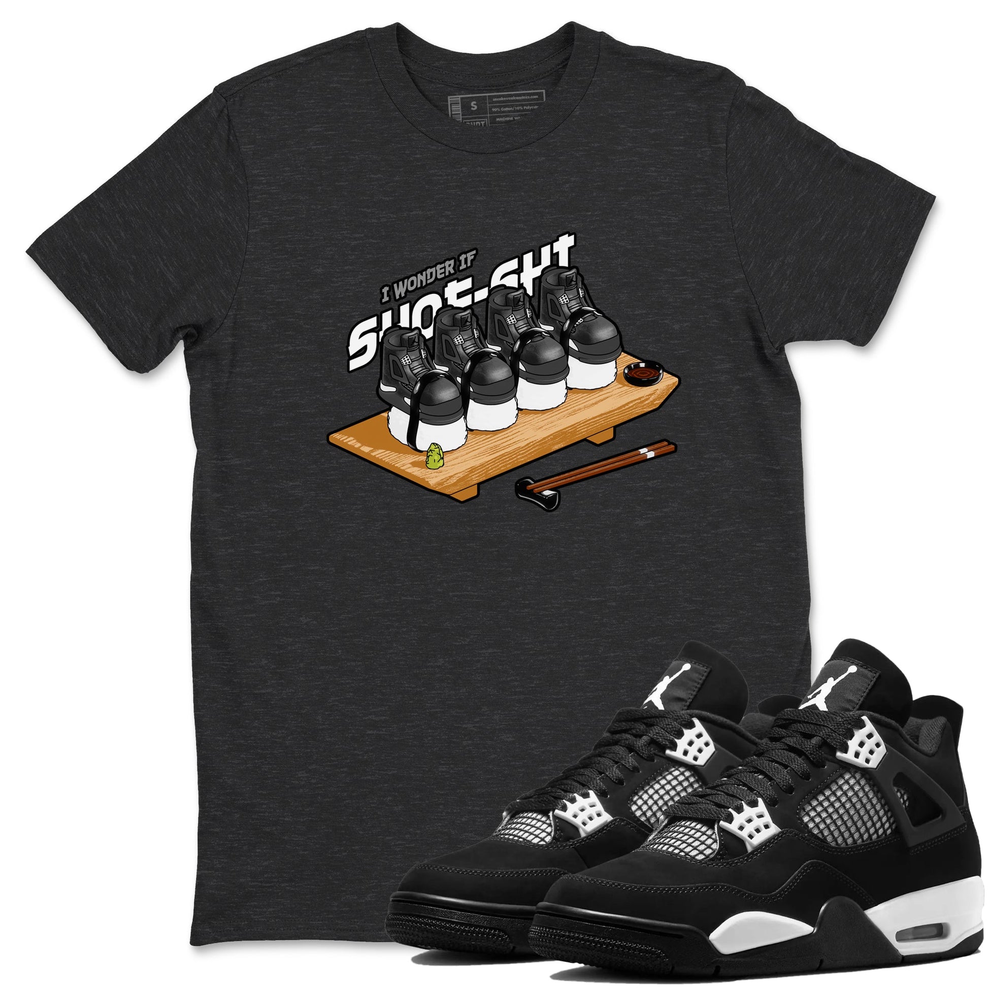 Shoe-Shi Sneaker Tees - Air Jordan 4 White Thunder