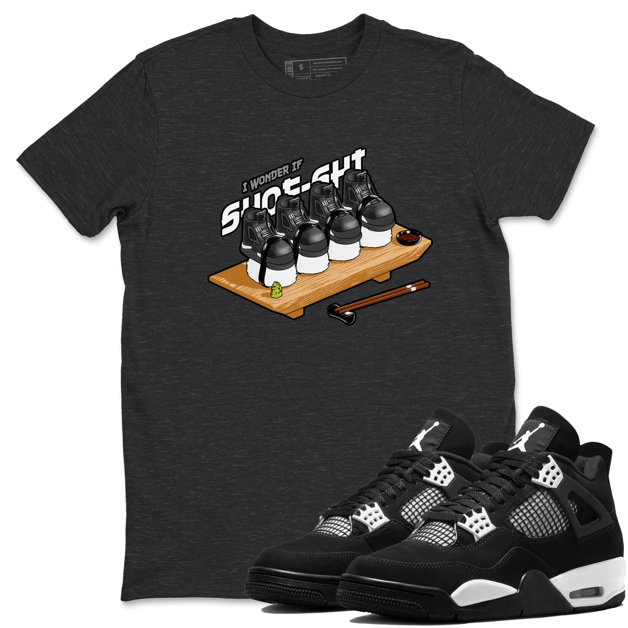Shoe-Shi Sneaker Tees - Air Jordan 4 White Thunder
