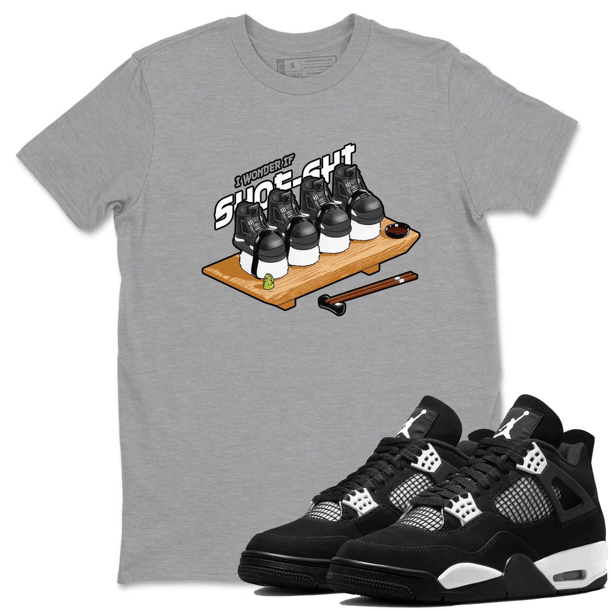 Shoe-Shi Sneaker Tees - Air Jordan 4 White Thunder