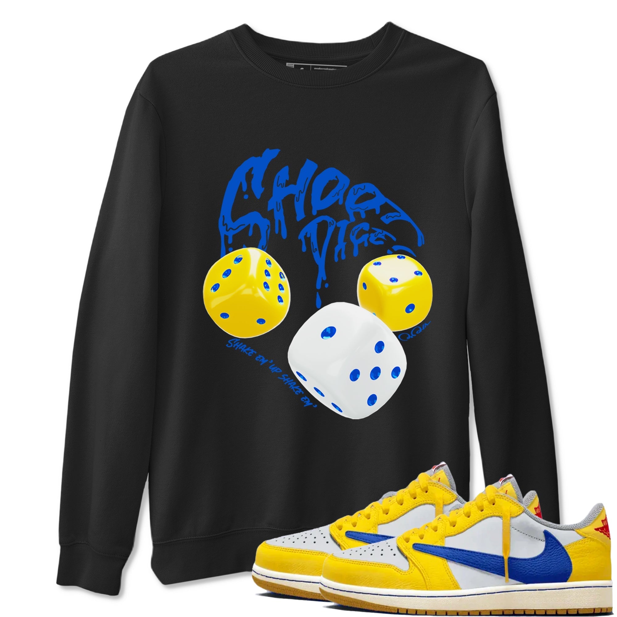 Shoot Dice Sneaker Tees - Air Jordan 1 Travis Scott Canary