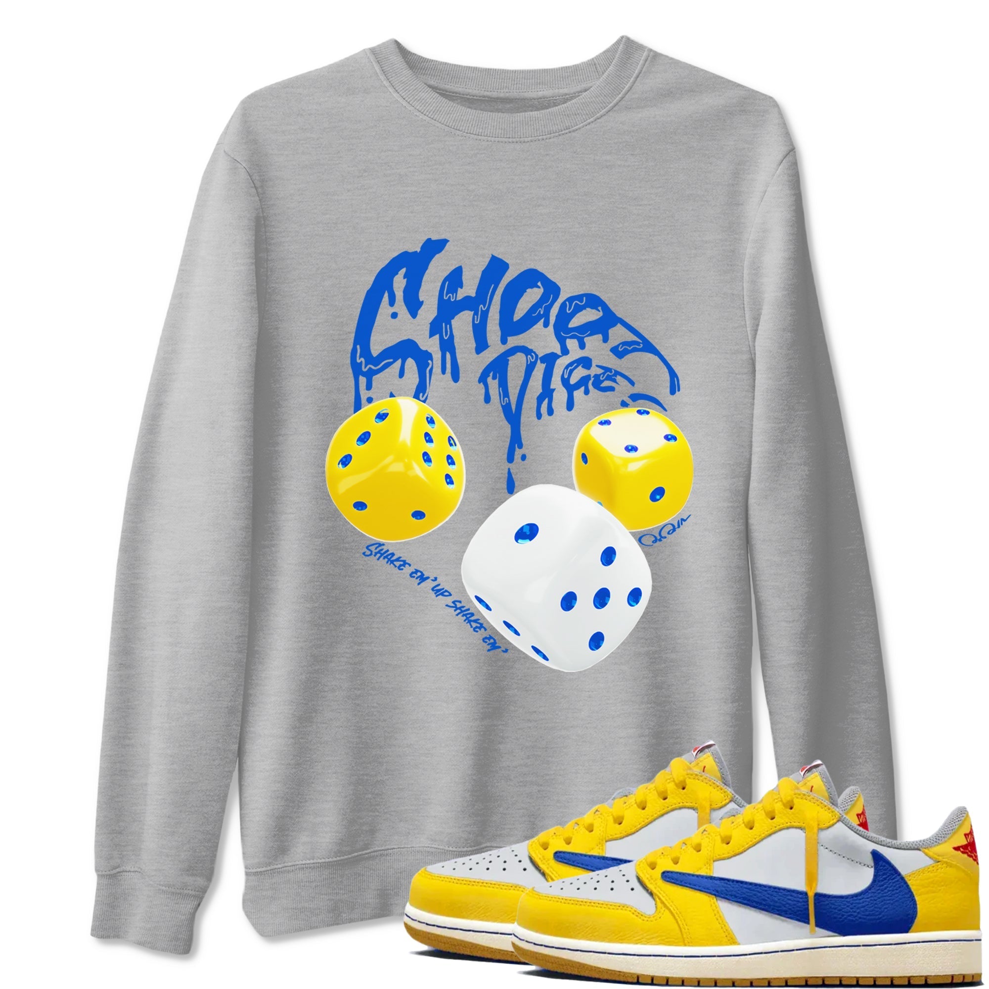 Shoot Dice Sneaker Tees - Air Jordan 1 Travis Scott Canary